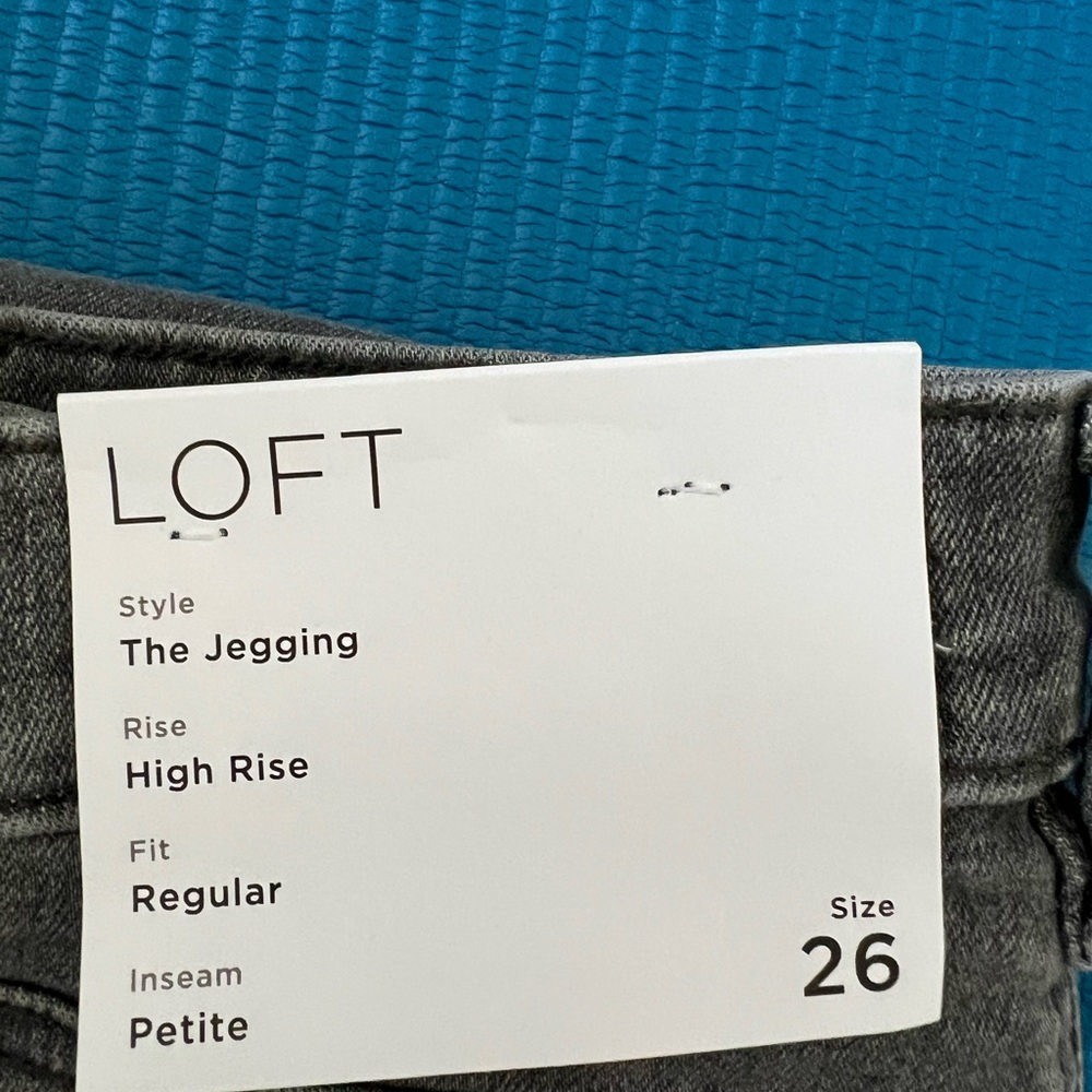 NWT LOFT Gray High Rise Jeggings